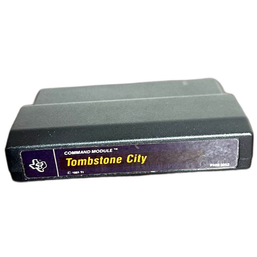 Tombstone City Game Texas Instruments TI-99/4 Command Module PHM3052 1981 VTG